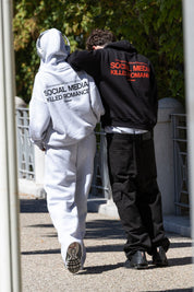 Hoodie "KILLED ROMANCE" AshGrey/Black - BASEDODICI®