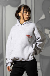 Hoodie "KILLED ROMANCE" AshGrey/Red - BASEDODICI®