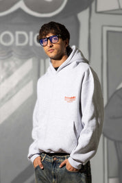 Hoodie "KILLED ROMANCE" AshGrey/Red - BASEDODICI®