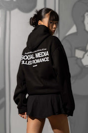 Hoodie "KILLED ROMANCE" Black/White - BASEDODICI®