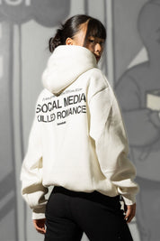 Hoodie "KILLED ROMANCE" White/Black - BASEDODICI®