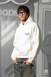 Hoodie "KILLED ROMANCE" White/Black - BASEDODICI®
