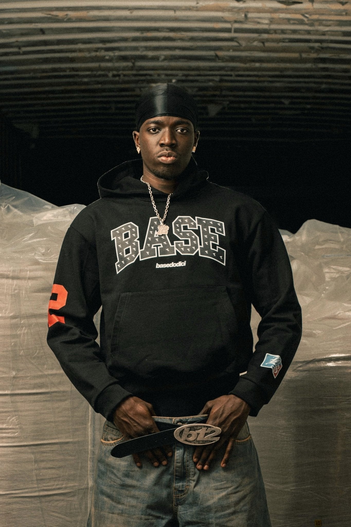 Hoodie "LAST DELIVERY" BASE Black - BASEDODICI®
