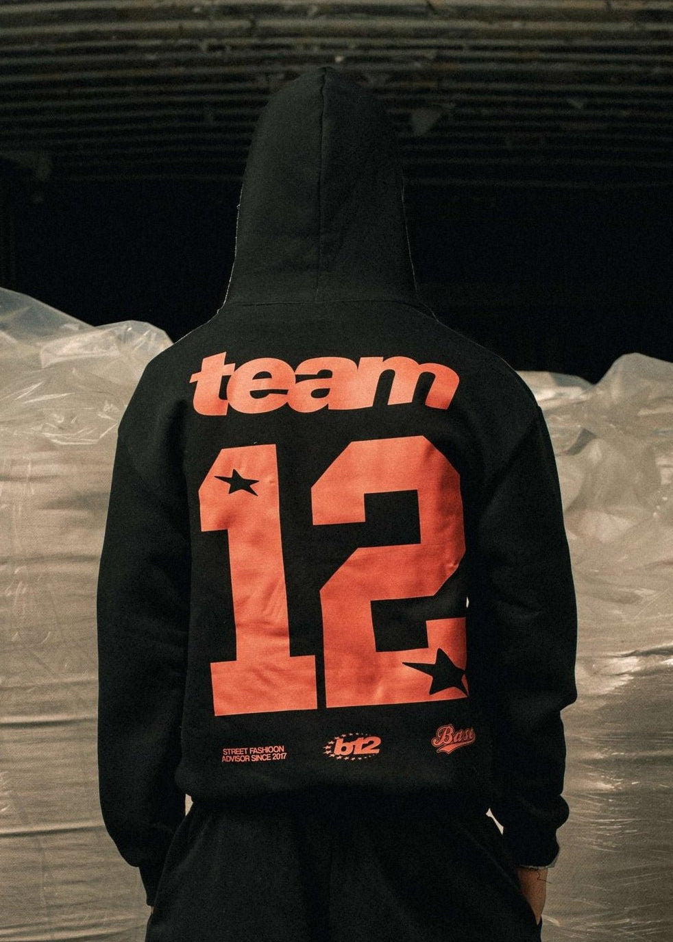 Hoodie "LAST DELIVERY" Team12 Black - BASEDODICI®