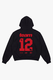 Hoodie "LAST DELIVERY" Team12 Black - BASEDODICI®