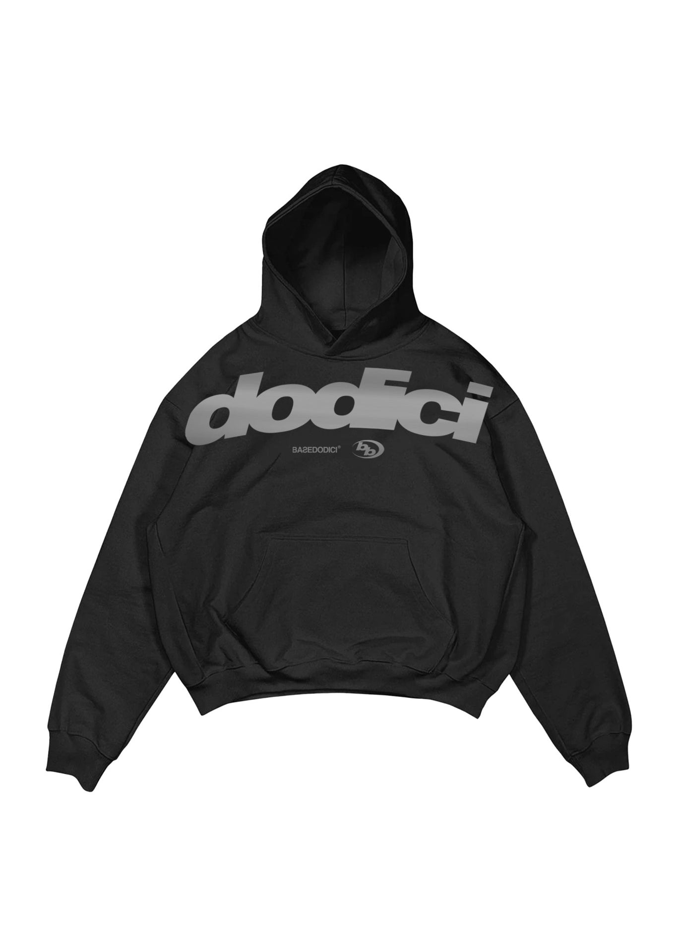 Hoodie "REFLECTIVE" ArcLogo Black - BASEDODICI®