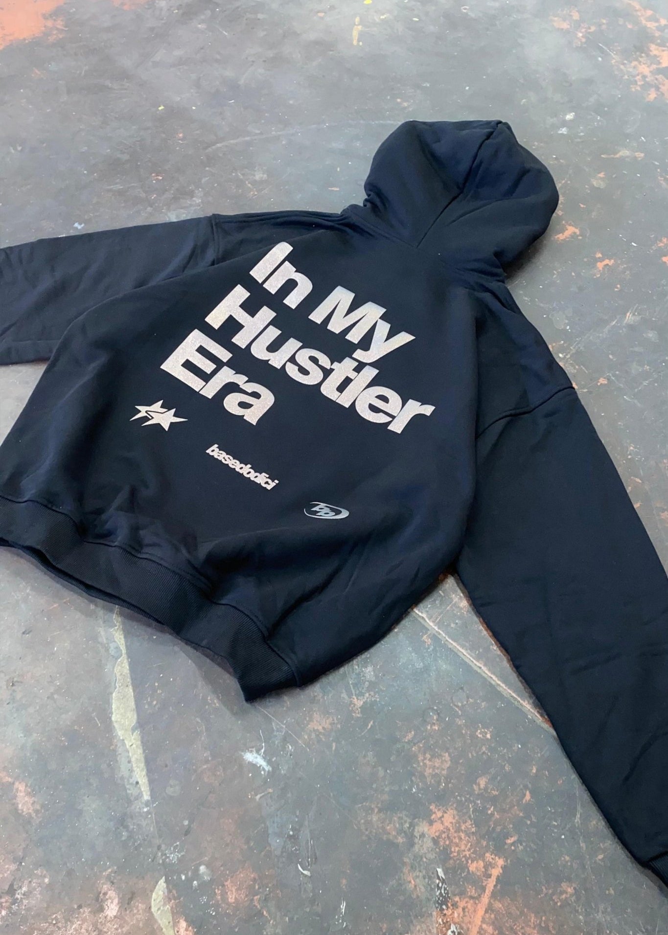 Hoodie "REFLECTIVE" Hustler Black - BASEDODICI®