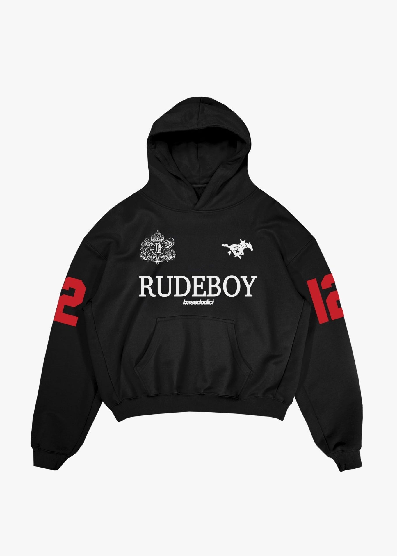 Hoodie "RUDEBOY LDN" 12 Black - BASEDODICI®