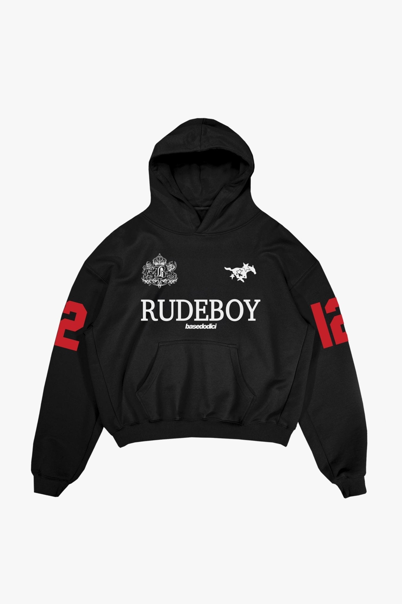 Hoodie "RUDEBOY LDN" 12 Black - BASEDODICI®