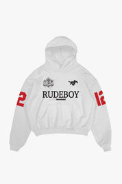 Hoodie "RUDEBOY LDN" 12 White - BASEDODICI®