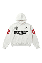 "RUDEBOY LDN" Hoodie 12 White