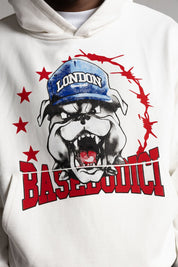 Hoodie "RUDEBOY LDN" Bull White - BASEDODICI®