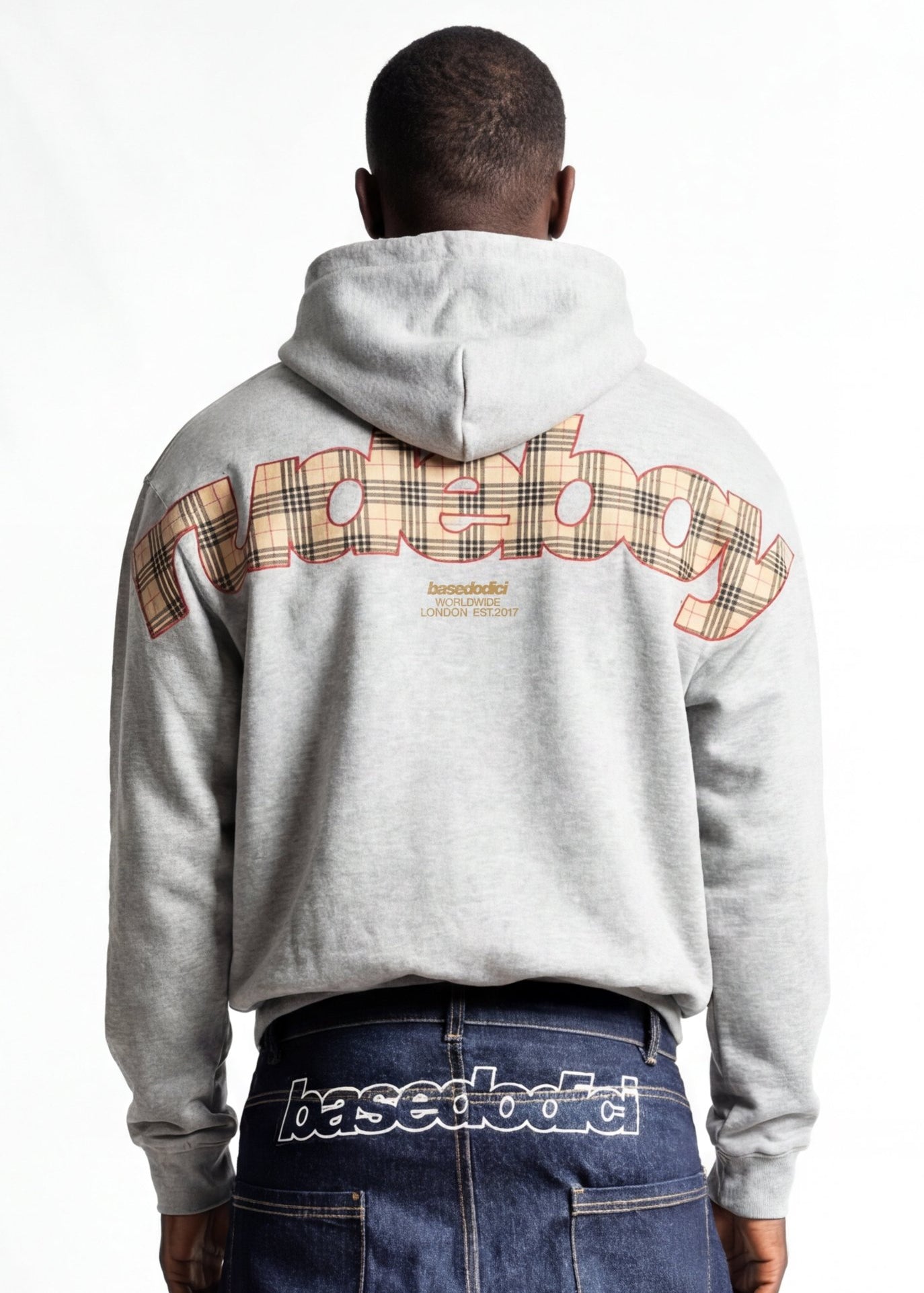 Hoodie "RUDEBOY LDN" BURBY AshGrey - BASEDODICI®