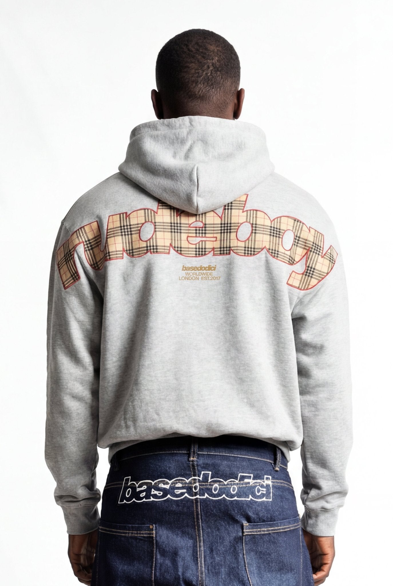 Hoodie "RUDEBOY LDN" BURBY AshGrey - BASEDODICI®