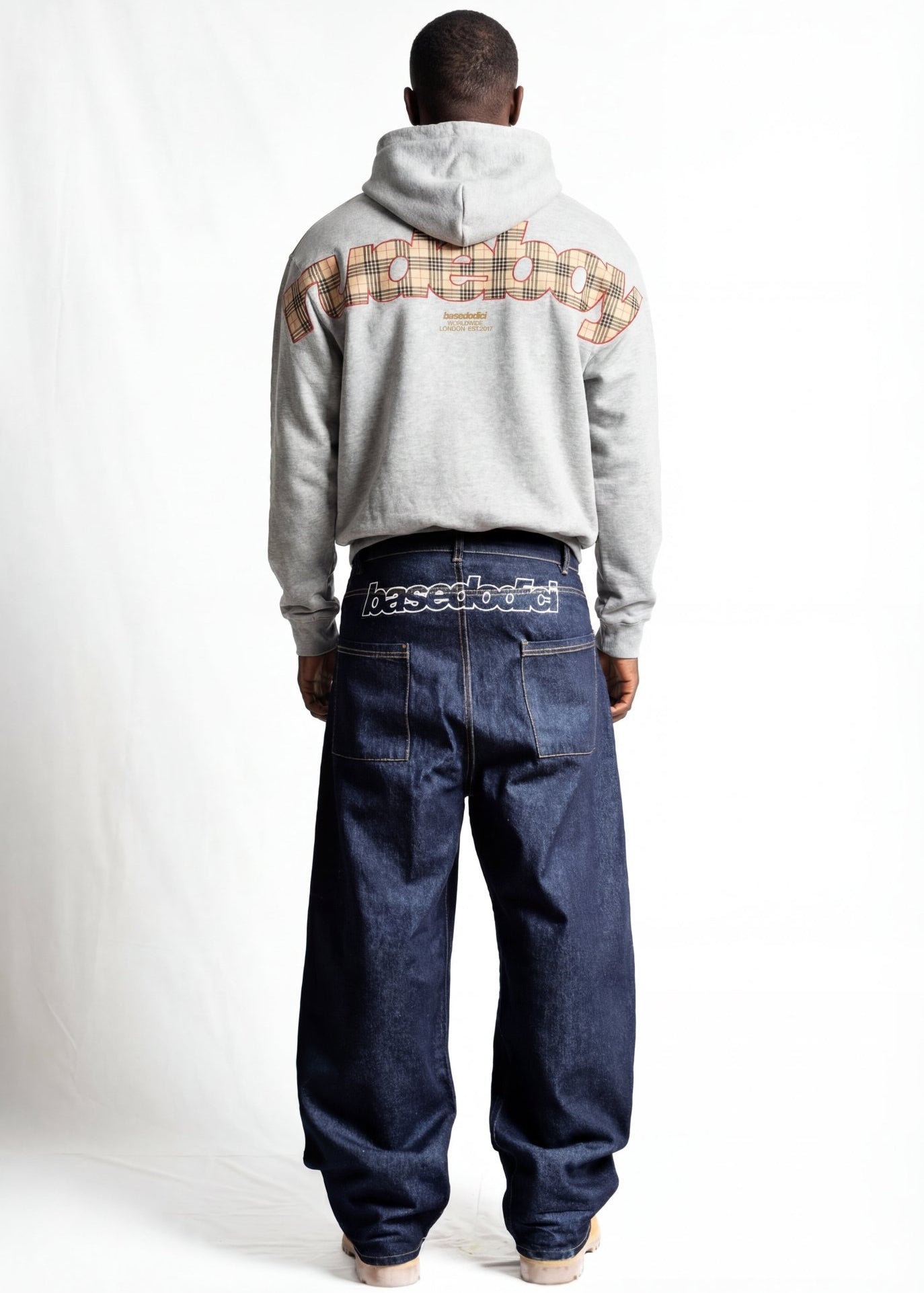 Hoodie "RUDEBOY LDN" BURBY AshGrey - BASEDODICI®