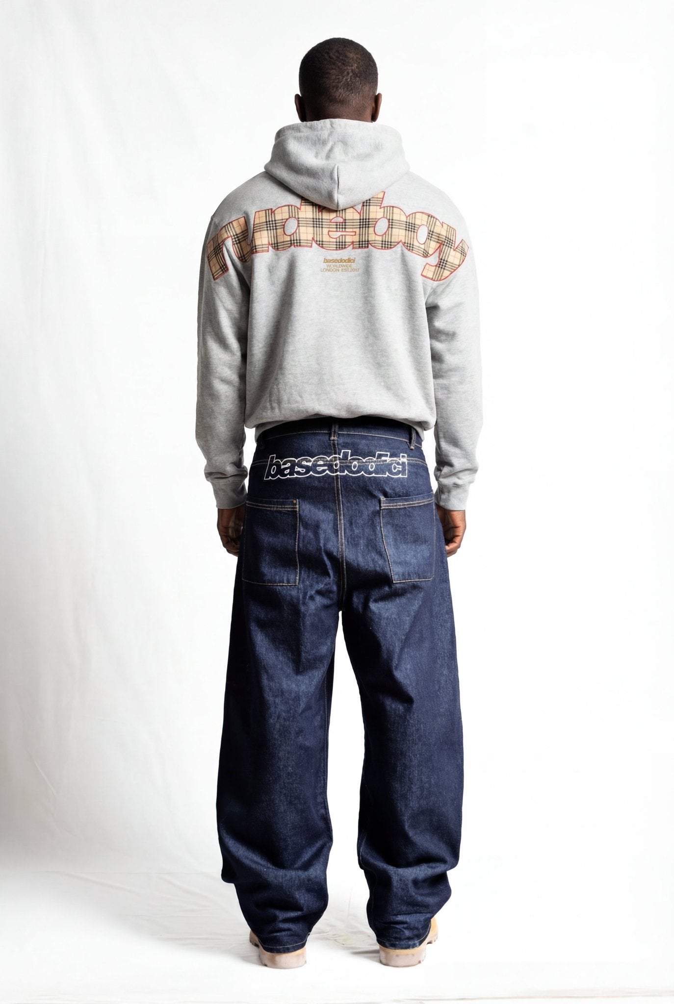 Hoodie "RUDEBOY LDN" BURBY AshGrey - BASEDODICI®