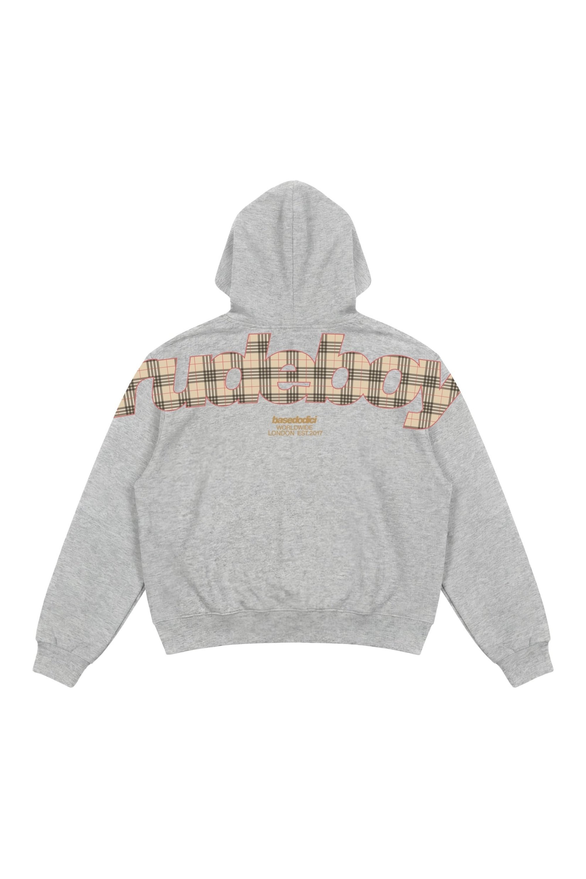 Hoodie "RUDEBOY LDN" BURBY AshGrey