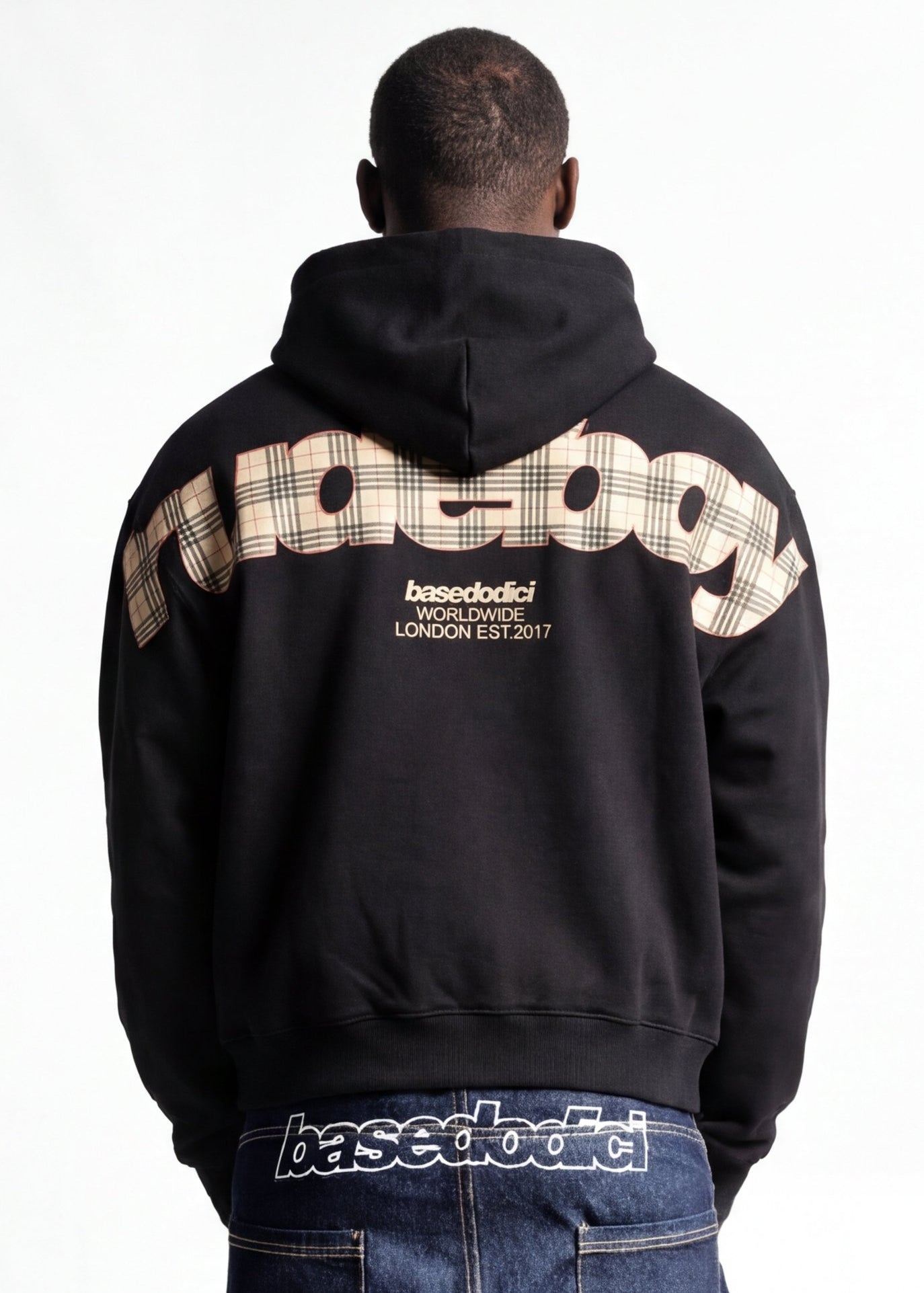 Hoodie "RUDEBOY LDN" BURBY Black - BASEDODICI®
