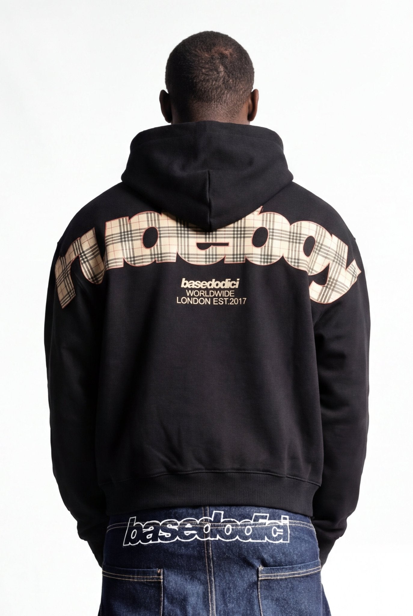 Hoodie "RUDEBOY LDN" BURBY Black - BASEDODICI®