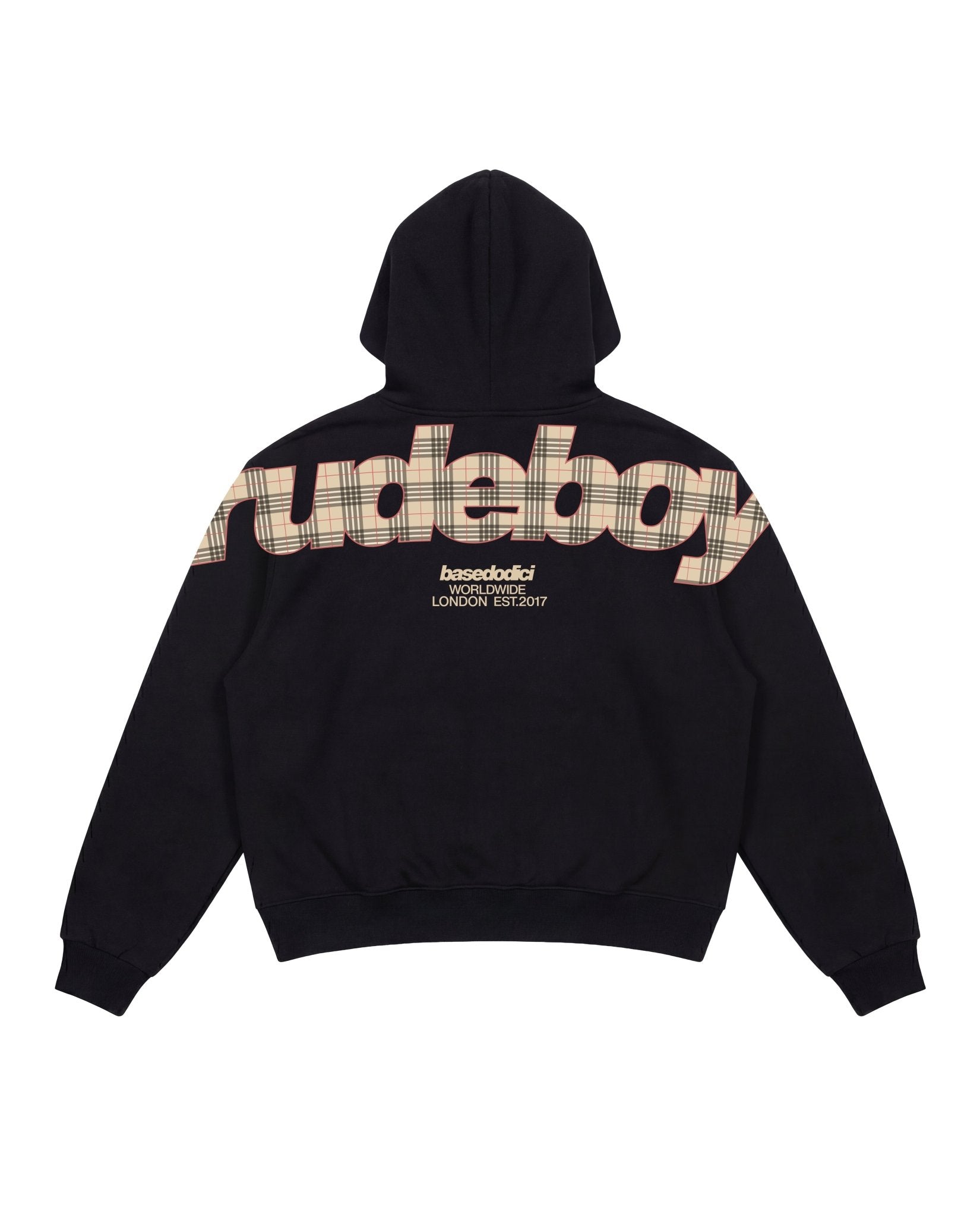 Hoodie "RUDEBOY LDN" BURBY Black - BASEDODICI®