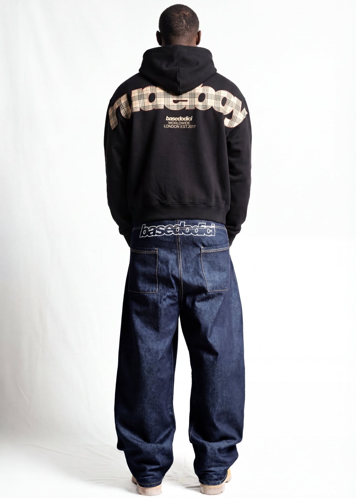 Hoodie "RUDEBOY LDN" BURBY Black - BASEDODICI®