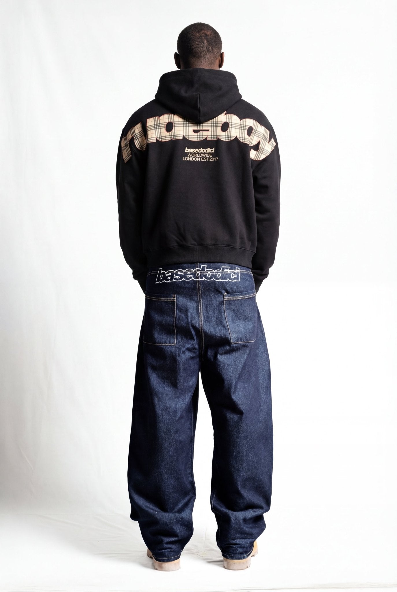 Hoodie "RUDEBOY LDN" BURBY Black - BASEDODICI®
