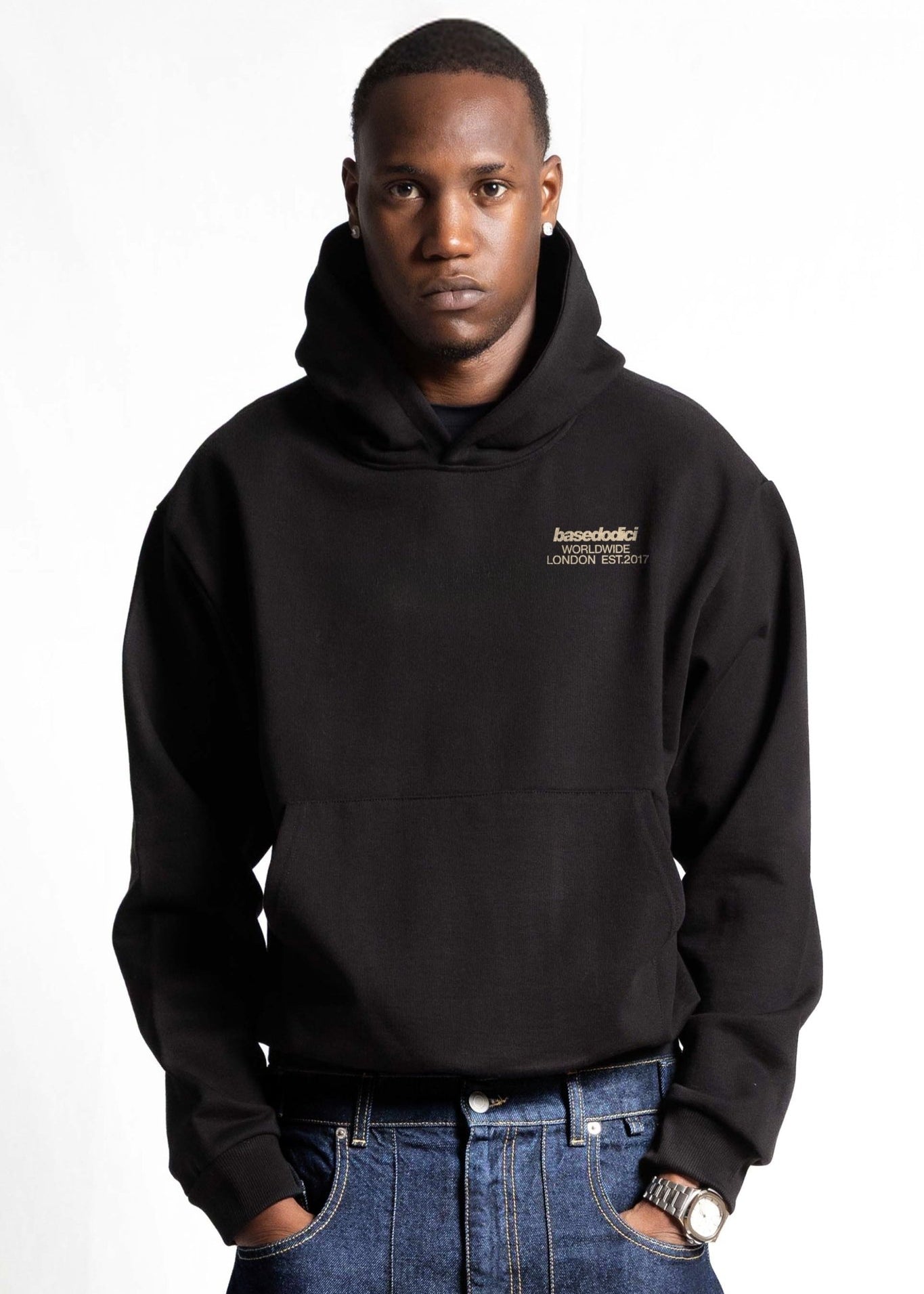 Hoodie "RUDEBOY LDN" BURBY Black - BASEDODICI®