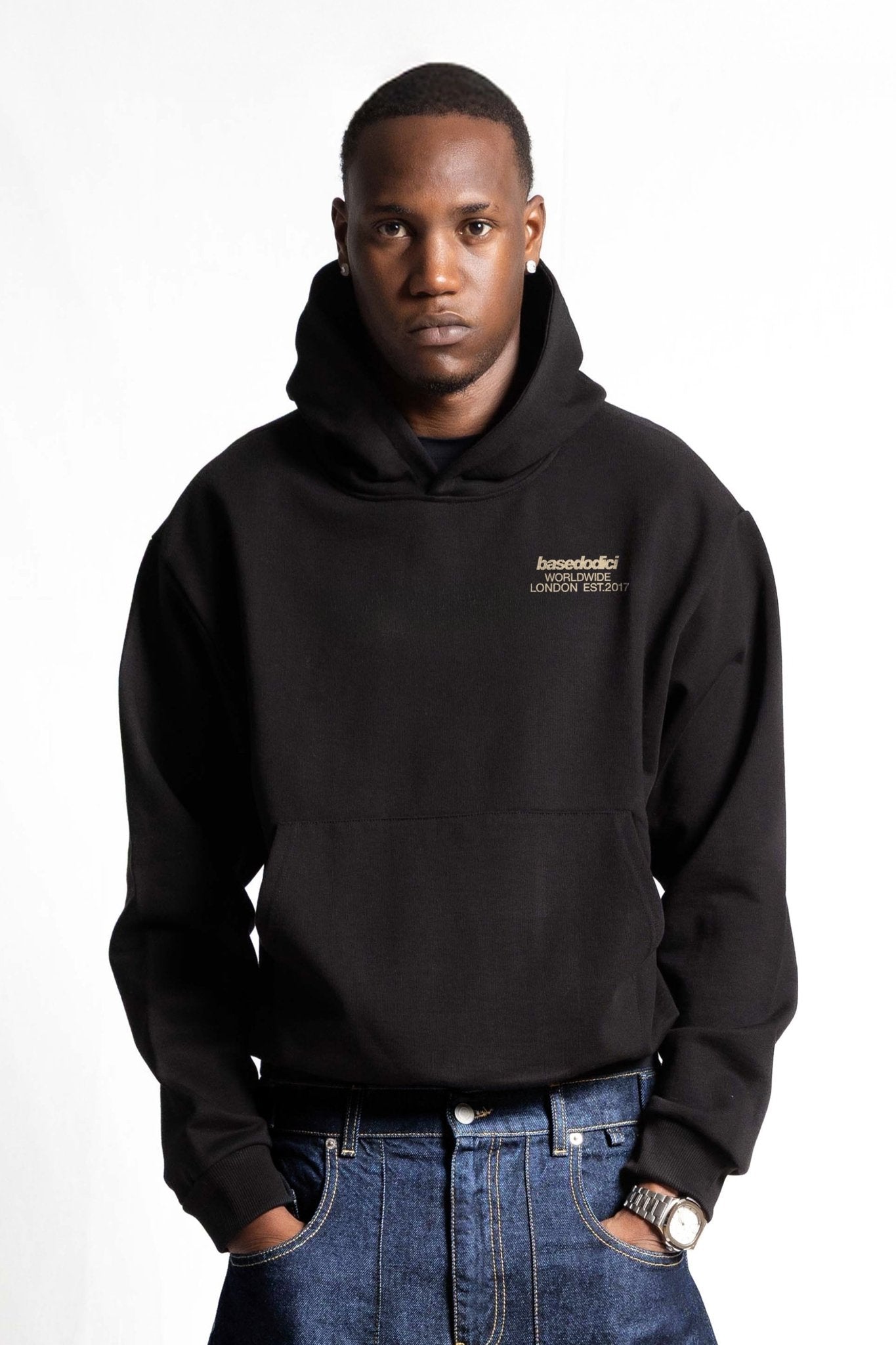 Hoodie "RUDEBOY LDN" BURBY Black - BASEDODICI®