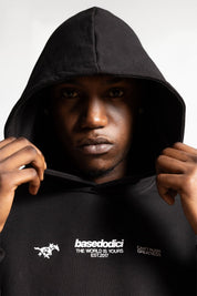 Hoodie "RUDEBOY LDN" Crown Black - BASEDODICI®