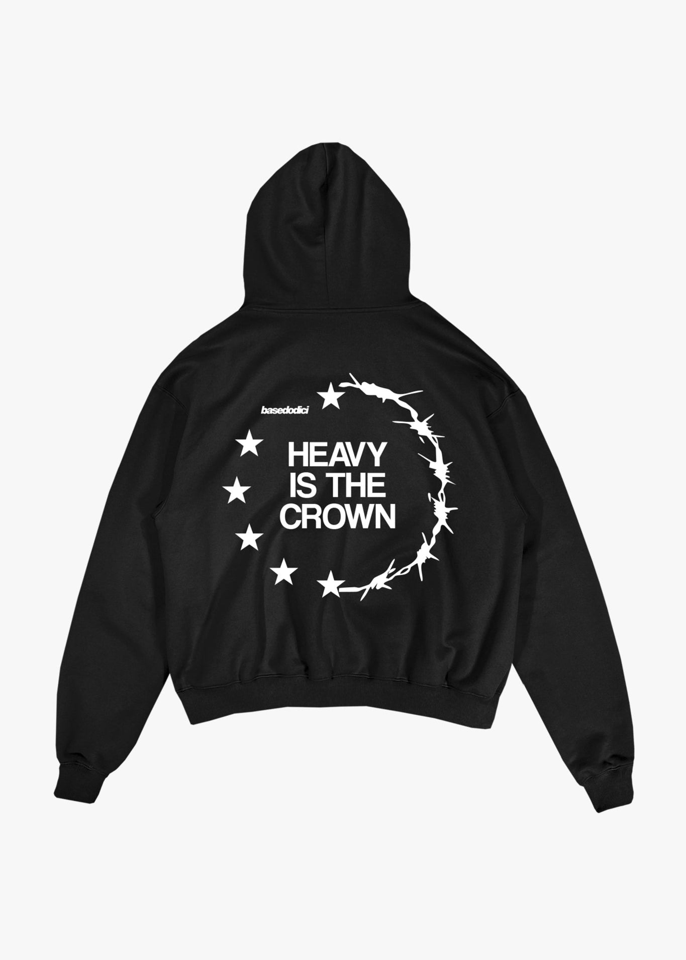 Hoodie "RUDEBOY LDN" Crown Black - BASEDODICI®