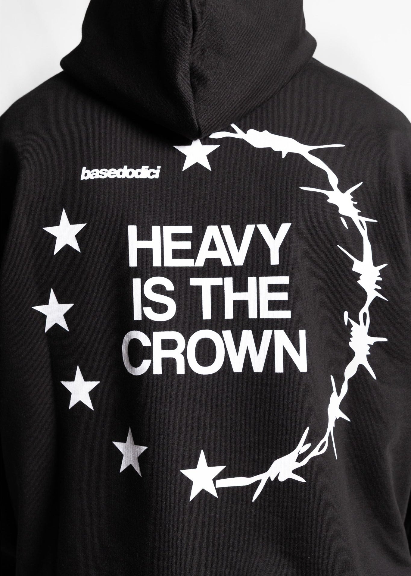 Hoodie "RUDEBOY LDN" Crown Black - BASEDODICI®