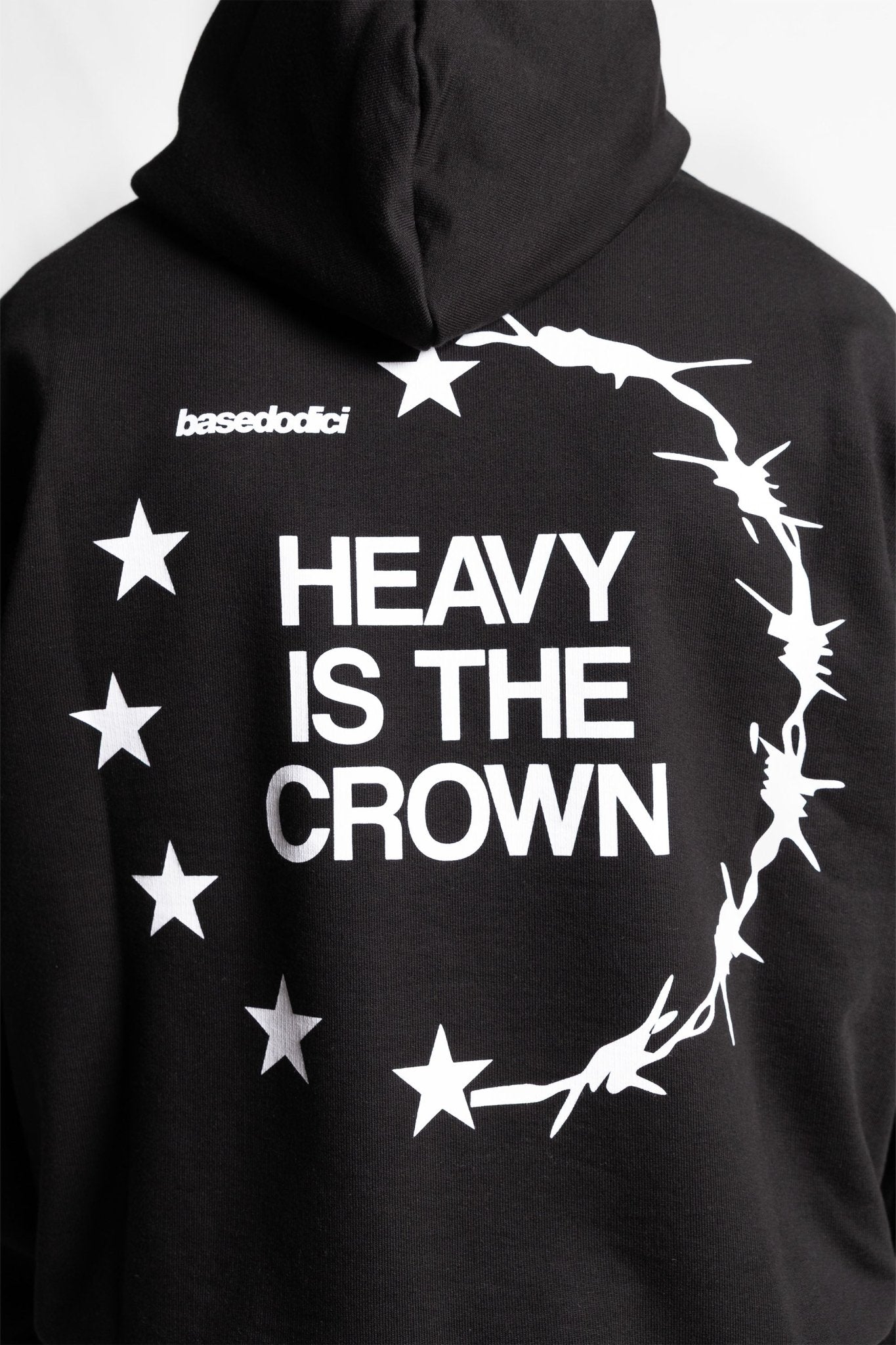 Hoodie "RUDEBOY LDN" Crown Black - BASEDODICI®