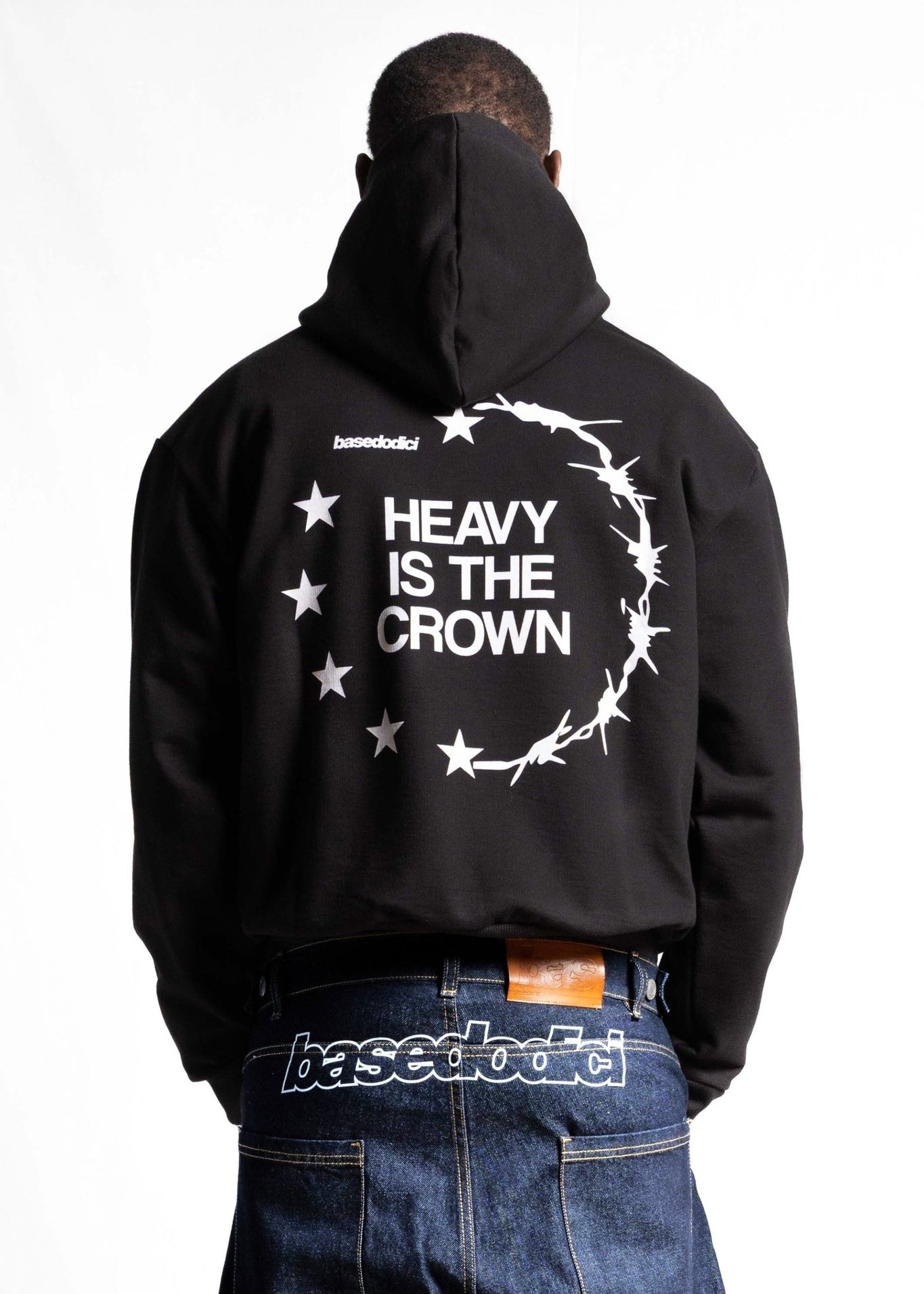 Hoodie "RUDEBOY LDN" Crown Black - BASEDODICI®