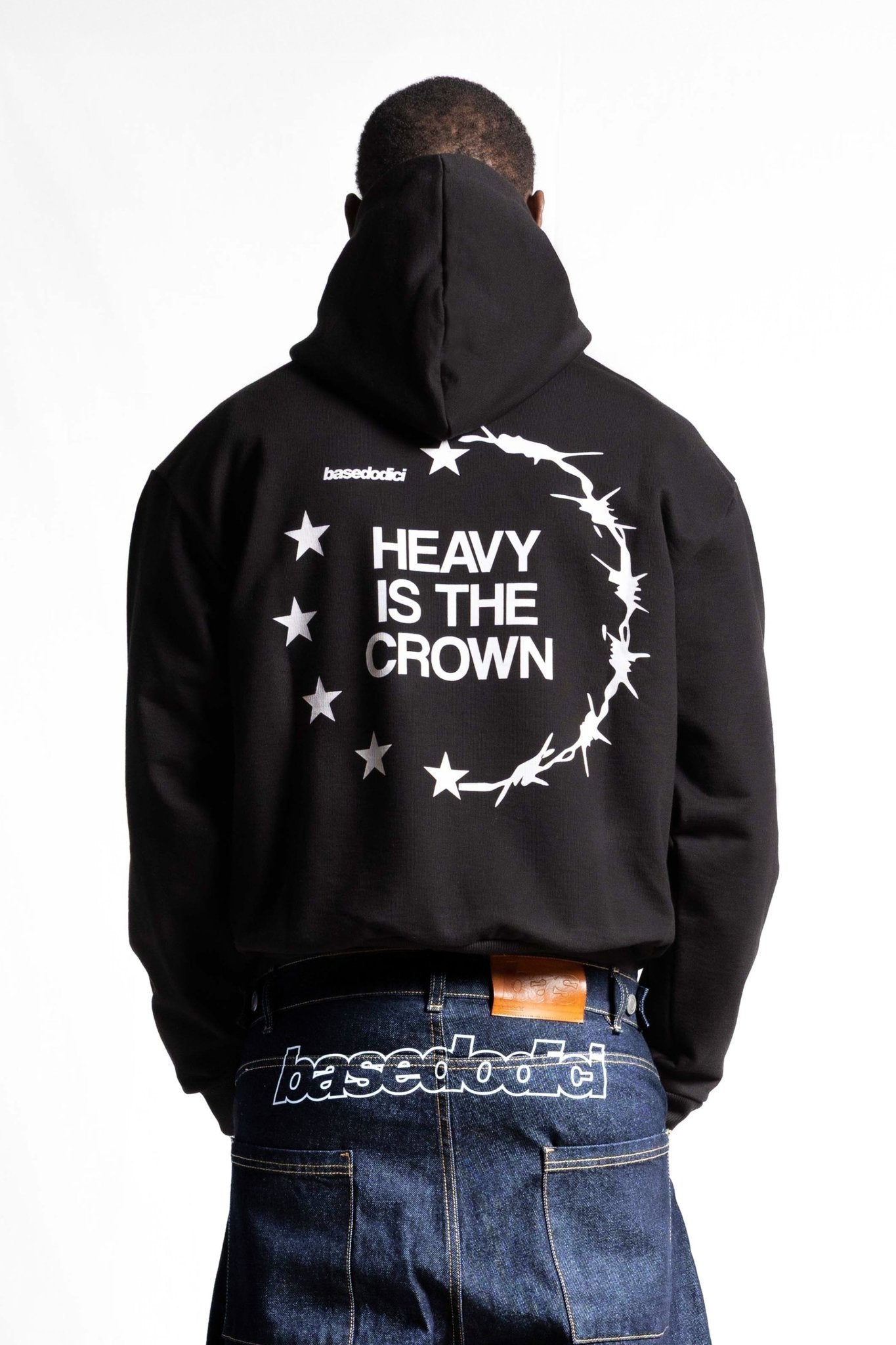 Hoodie "RUDEBOY LDN" Crown Black - BASEDODICI®