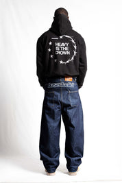 Hoodie "RUDEBOY LDN" Crown Black - BASEDODICI®