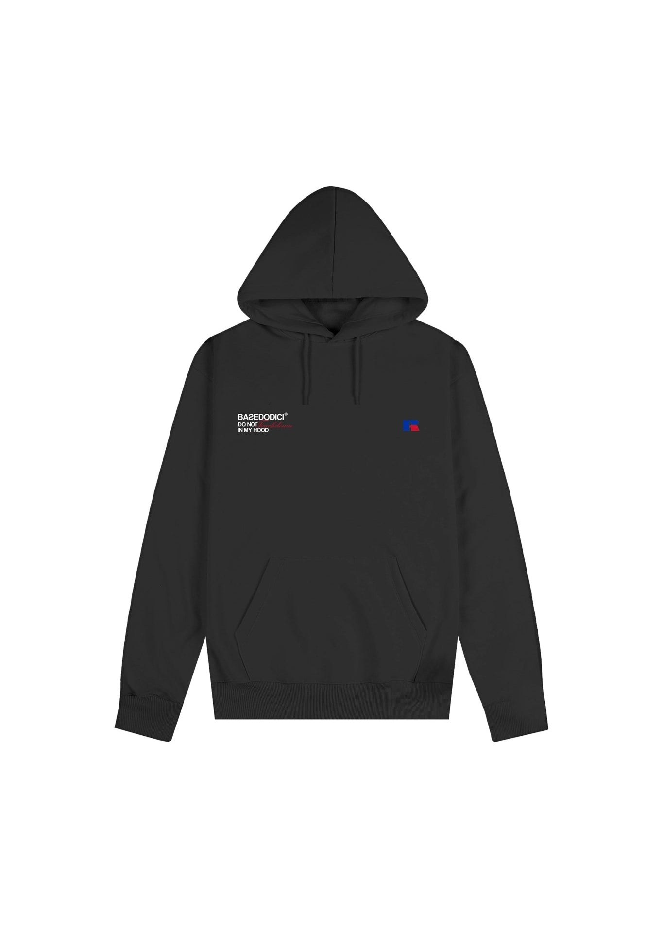 Hoodie “RUSSELLxBASEDODICI" Collab Logo Black - BASEDODICI®