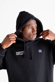 Hoodie “RUSSELLxBASEDODICI" Collab Logo Black - BASEDODICI®