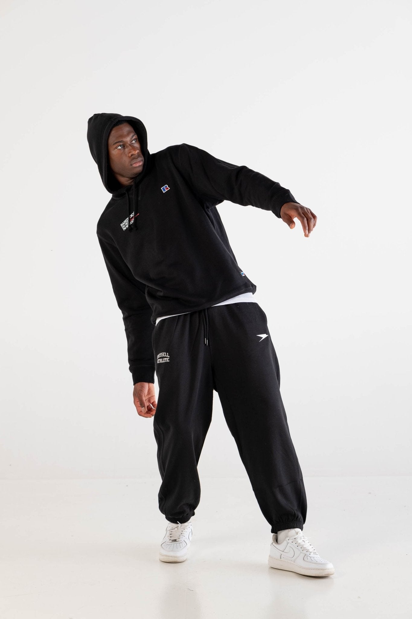 Hoodie “RUSSELLxBASEDODICI" Collab Logo Black - BASEDODICI®