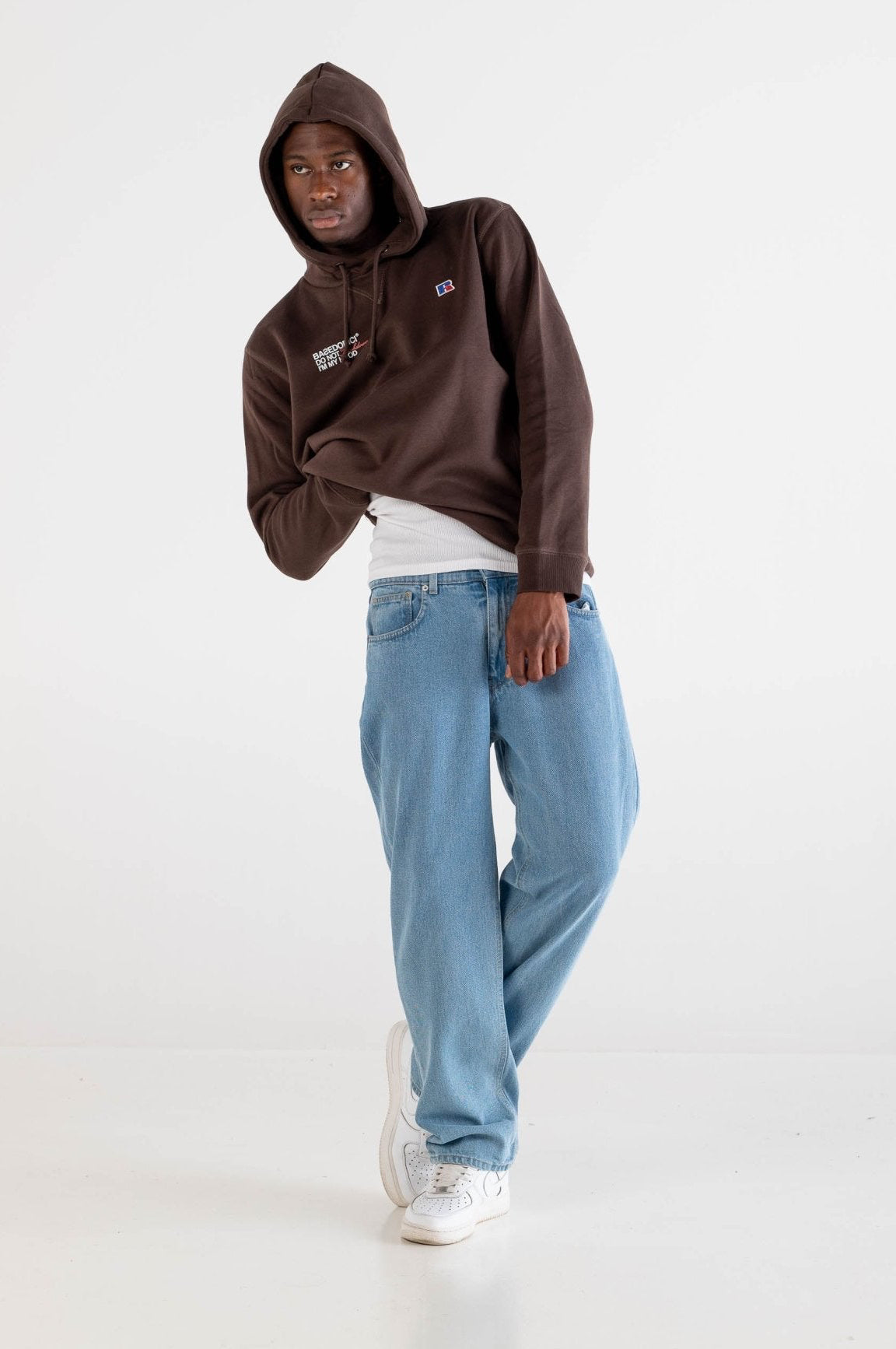 Hoodie “RUSSELLxBASEDODICI" Collab Logo Brown - BASEDODICI®