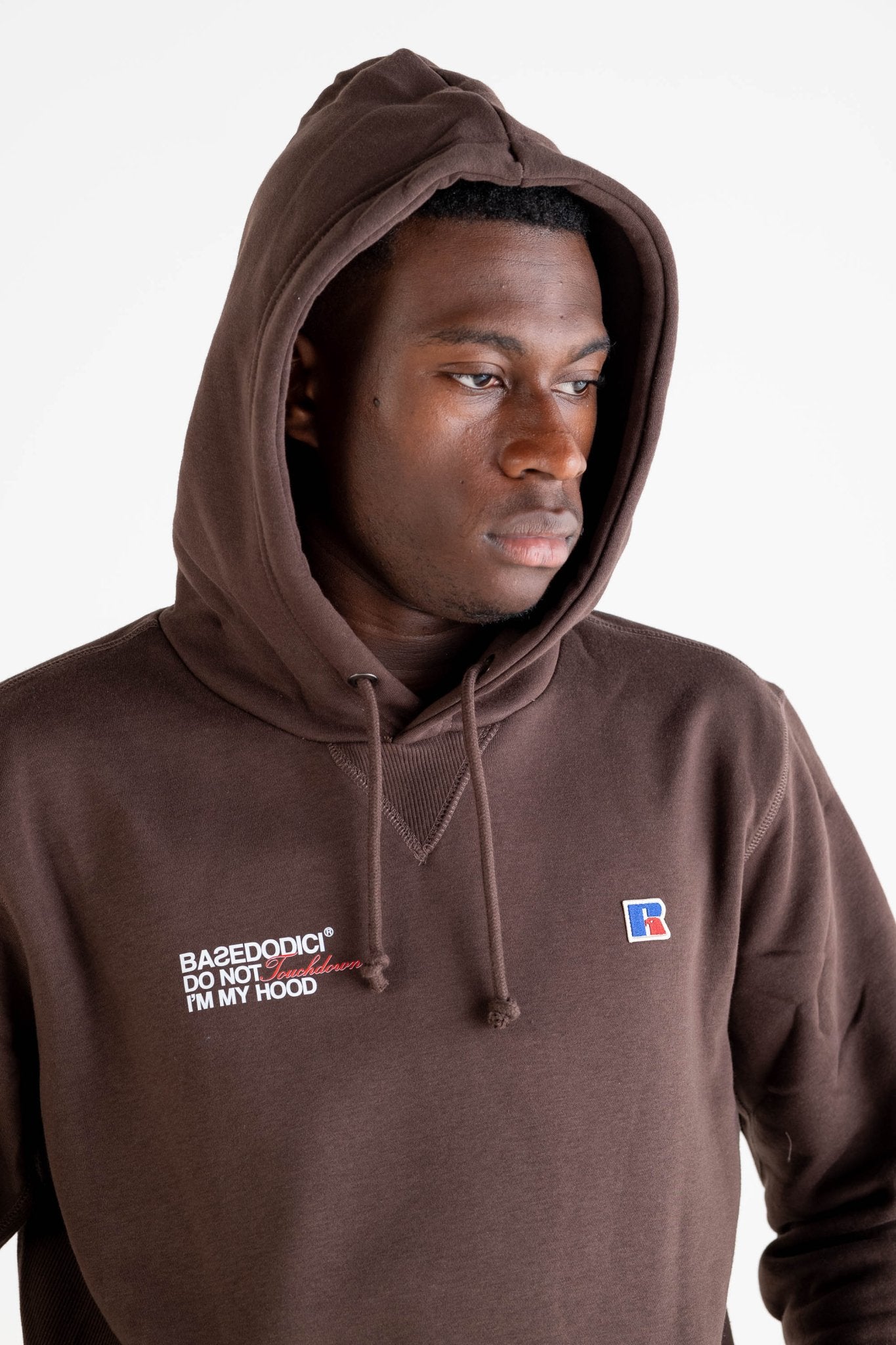 Hoodie “RUSSELLxBASEDODICI" Collab Logo Brown - BASEDODICI®