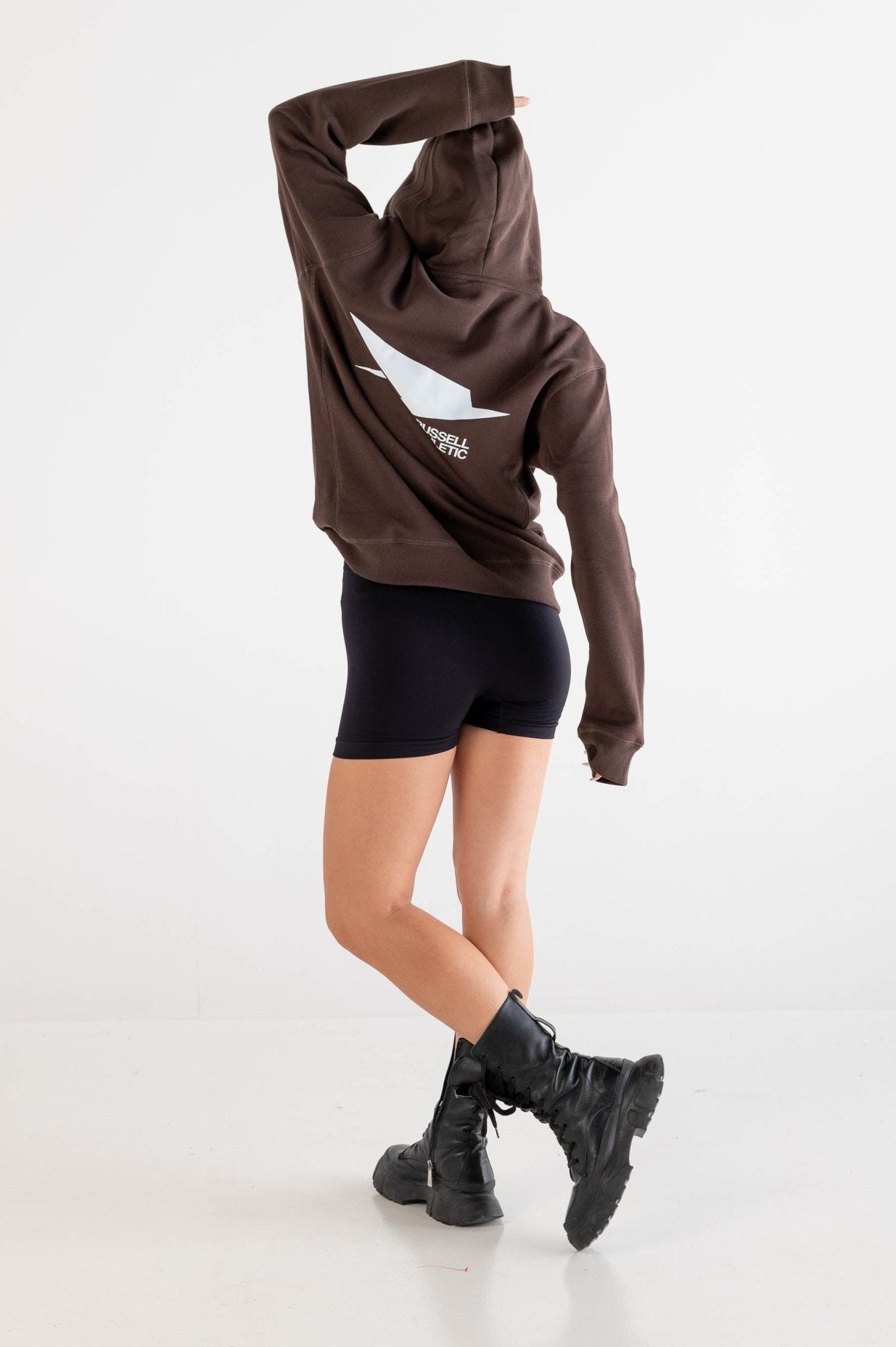 Hoodie “RUSSELLxBASEDODICI" Collab Logo Brown - BASEDODICI®