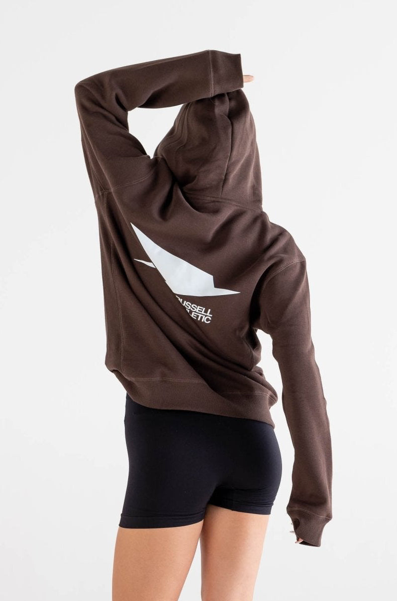 Hoodie “RUSSELLxBASEDODICI" Collab Logo Brown