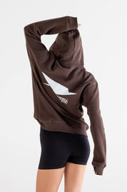 Hoodie “RUSSELLxBASEDODICI" Collab Logo Brown