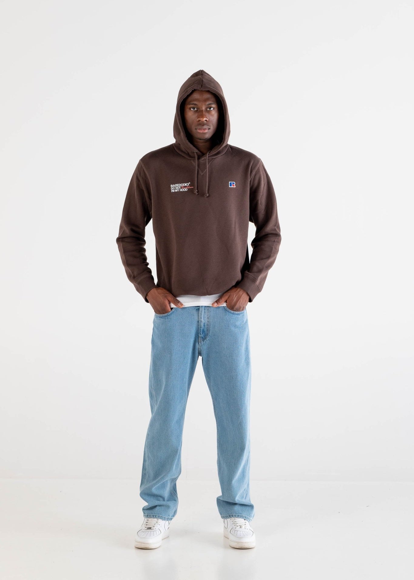 Hoodie “RUSSELLxBASEDODICI" Collab Logo Brown - BASEDODICI®
