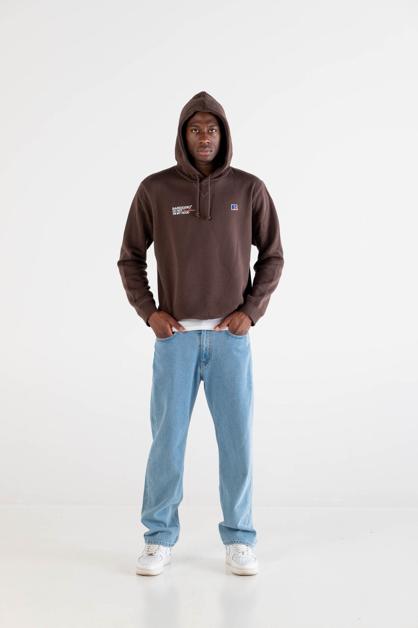 Hoodie “RUSSELLxBASEDODICI" Collab Logo Brown - BASEDODICI®