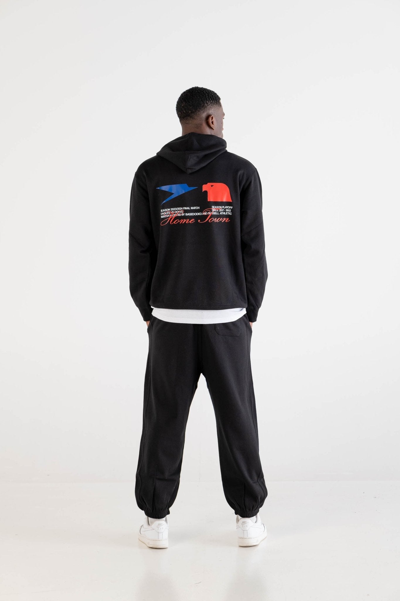 Hoodie "RUSSELLxBASEDODICI" Touchdown Black - BASEDODICI®
