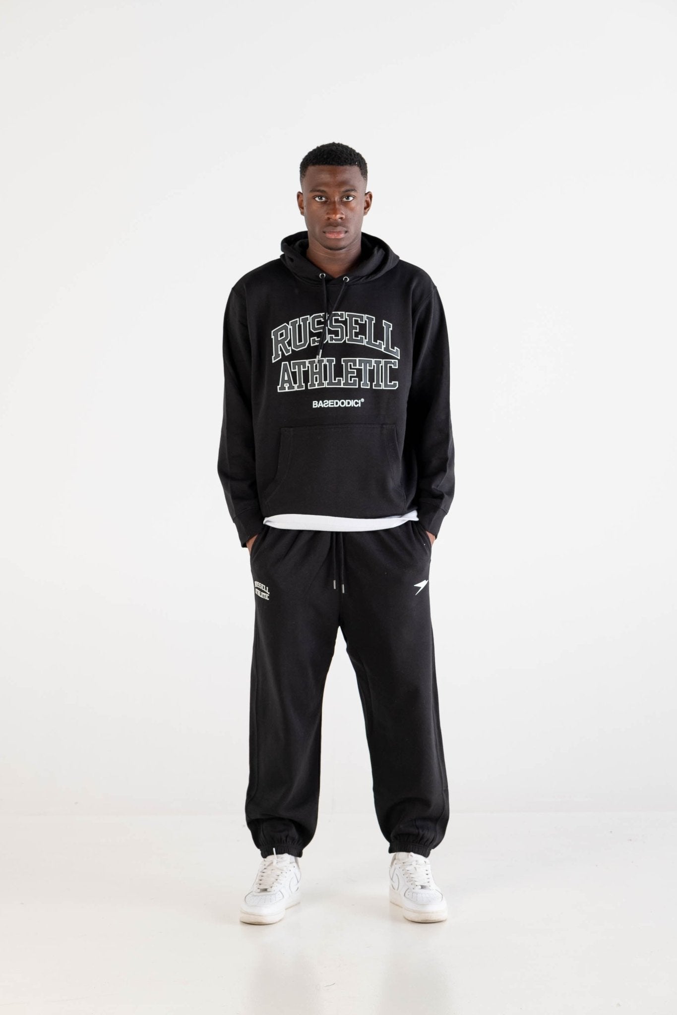 Hoodie "RUSSELLxBASEDODICI" Touchdown Black - BASEDODICI®