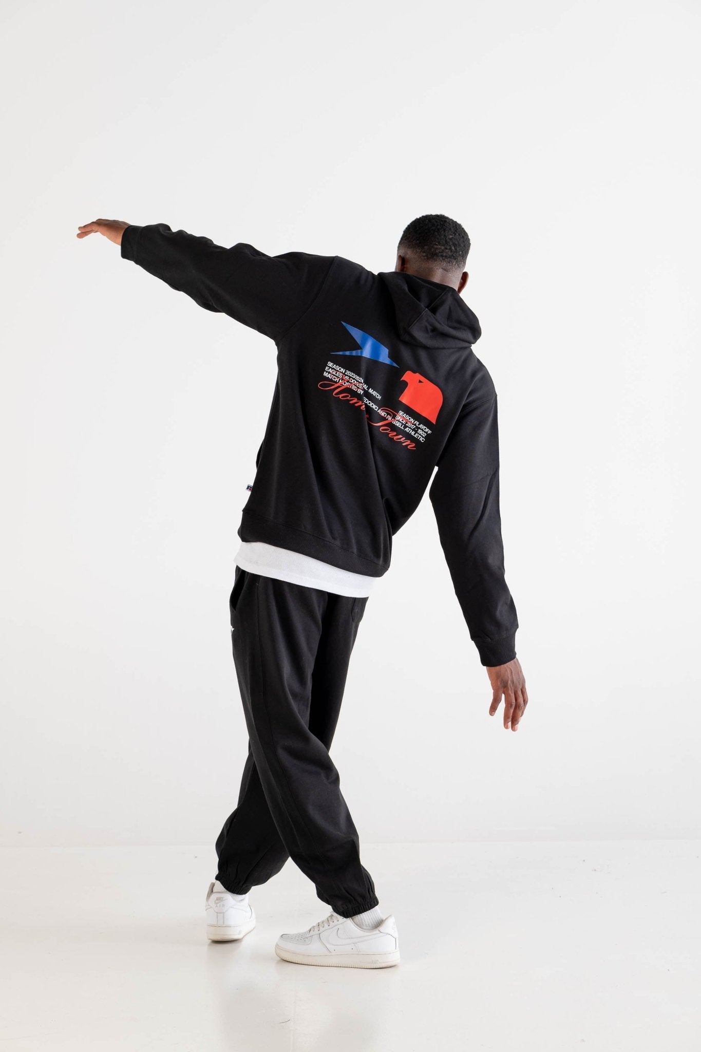 Hoodie "RUSSELLxBASEDODICI" Touchdown Black - BASEDODICI®