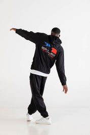 Hoodie "RUSSELLxBASEDODICI" Touchdown Black - BASEDODICI®