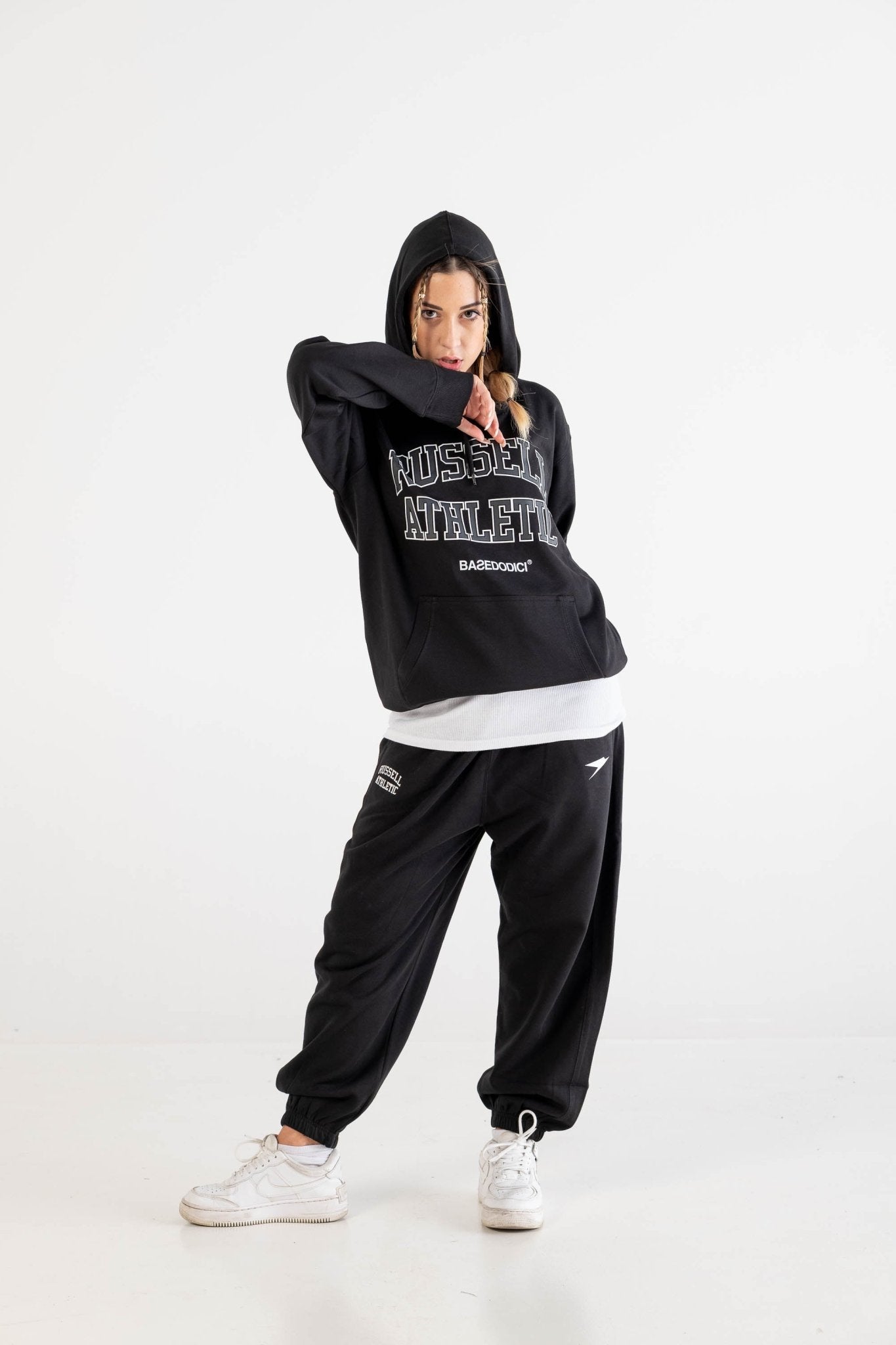 Hoodie "RUSSELLxBASEDODICI" Touchdown Black - BASEDODICI®
